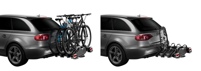Thule VeloCompact fitted to car bike rack